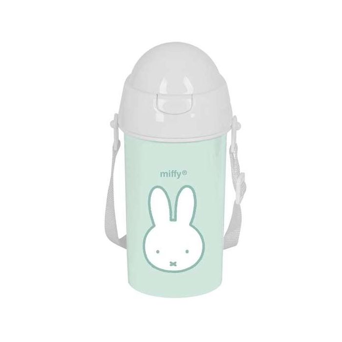 Safta Botella Portalíquidos de Agua Miffy 500 mL con Pajita Integrada y Tapa de Apertura Automática, Color Menta (195x73x73 mm) Safta Botella Portalíquidos de Agua Miffy 500 mL con Pajita Integrada y Tapa de Apertura Automática, Color Menta (195x73x73 mm)
