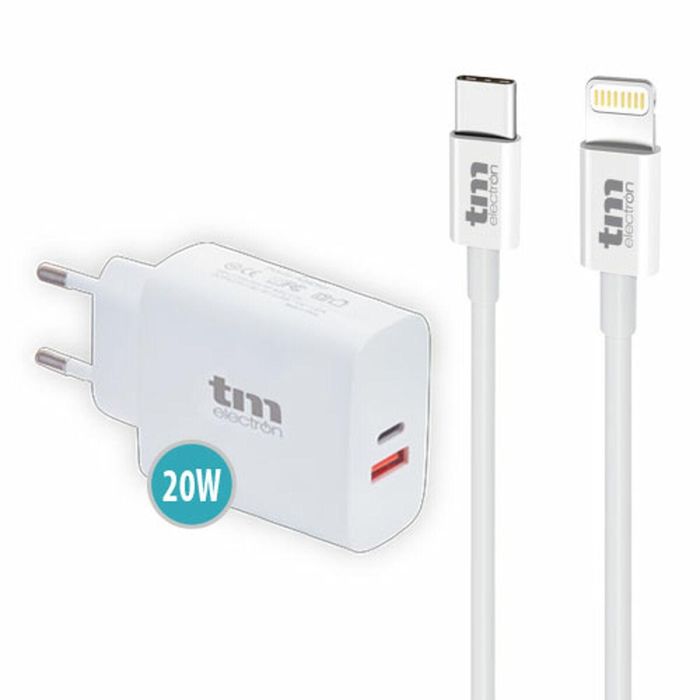 Cargador de Pared TM Electron 20 W Lightning/USB-C (1 unidad)