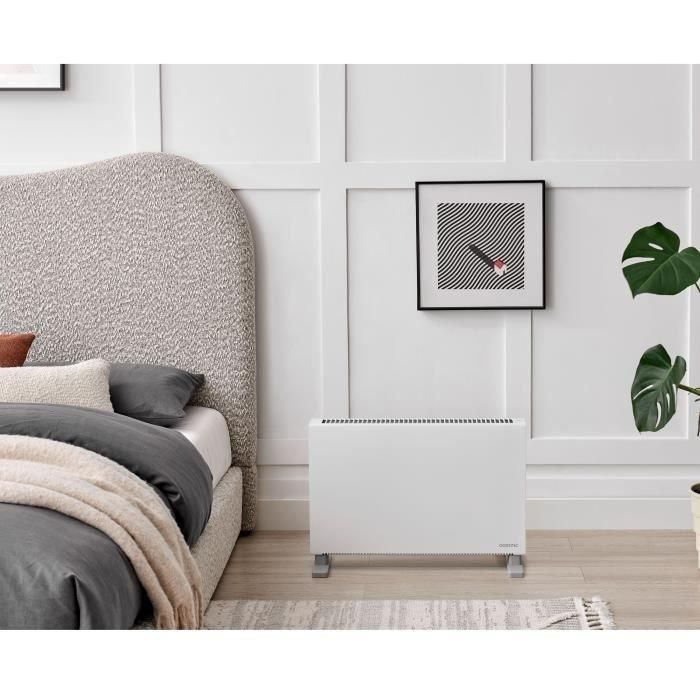 Calefactor eléctrico portátil tipo convector - OCEANIC - 2000 W - 2 niveles de potencia - Blanco mate 4 Calefactor eléctrico portátil tipo convector - OCEANIC - 2000 W - 2 niveles de potencia - Blanco mate 4