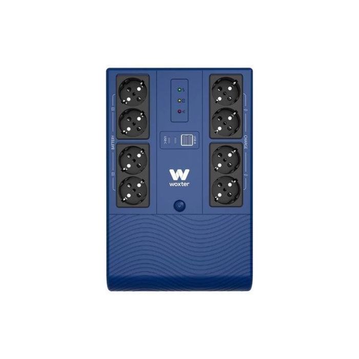 Woxter PE26-202 SAI Línea Interactiva Multibase UPS 1200VA/720W, 8 Salidas Schuko, Formato Torre