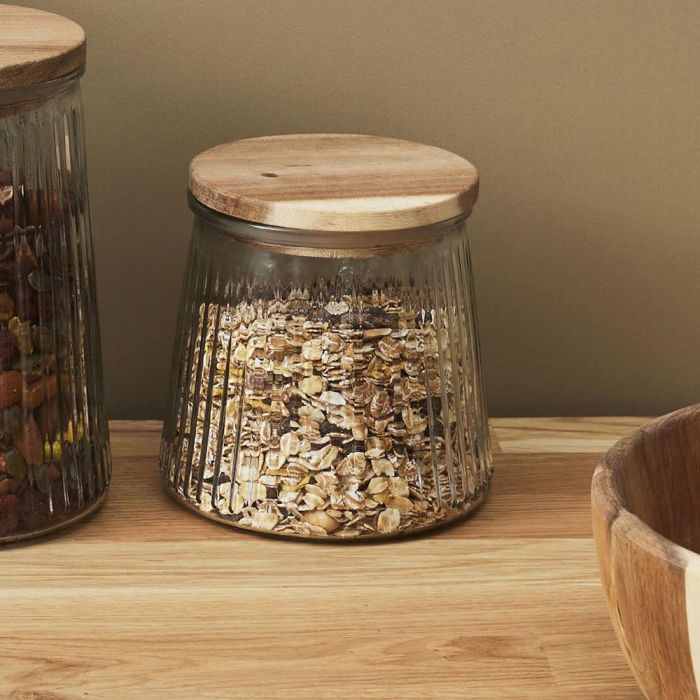 Home Deco Factory Bote con Tapa Acacia 650 Ml 1 Home Deco Factory Bote con Tapa Acacia 650 Ml 1