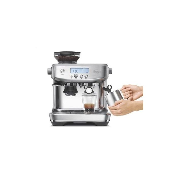 Sage Cafetera Espresso Manual con Molinillo Barista, 3 Segundos, Acero Inoxidable 6