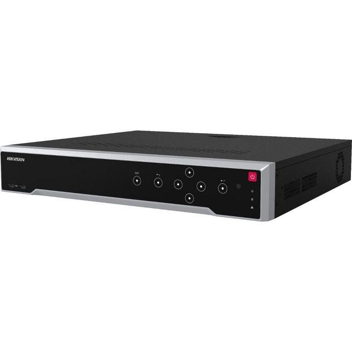 Hikvision Grabador de Red NVR 16 Canales 16 Puertos PoE, Decodificación 16x4MP, 4 SATA, HDMI 8K, Alarma I/O 16/9