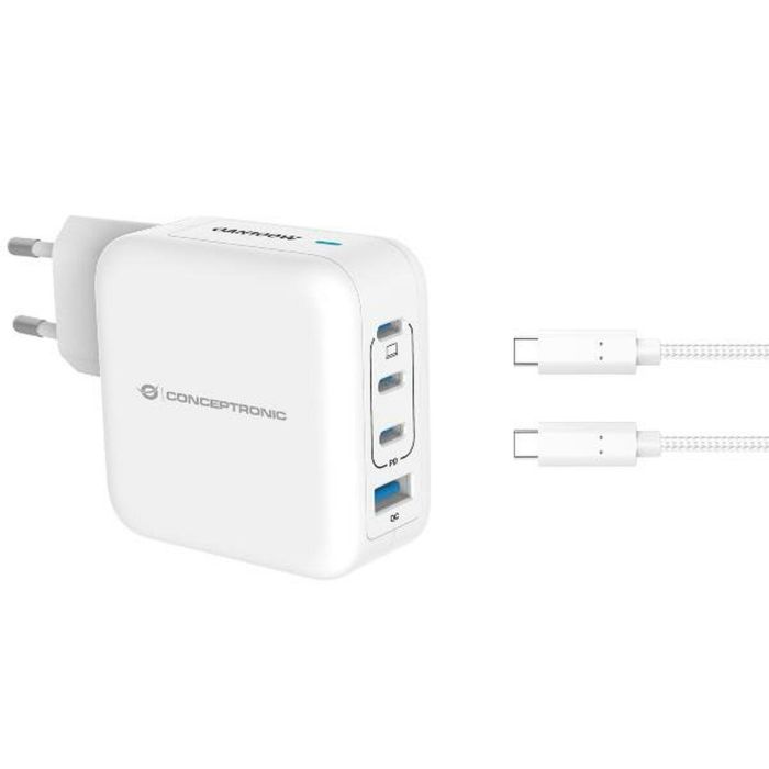 Conceptronic Cargador de Pared Althea18W 100W Universal Blanco - ALTHEA18W Conceptronic Cargador de Pared Althea18W 100W Universal Blanco - ALTHEA18W