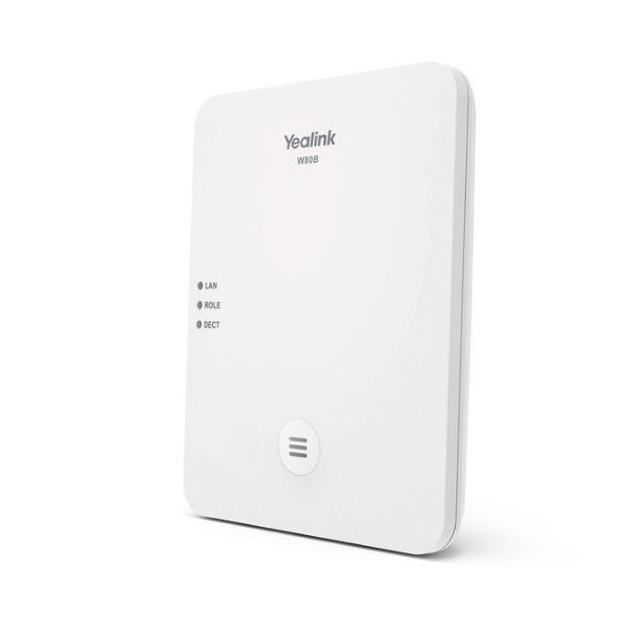 Yealink W80B, DECT, 1880-1900 MHz, PoE, LAN, 100-240V AC, 130x100x25.1 mm 1 Yealink W80B, DECT, 1880-1900 MHz, PoE, LAN, 100-240V AC, 130x100x25.1 mm 1