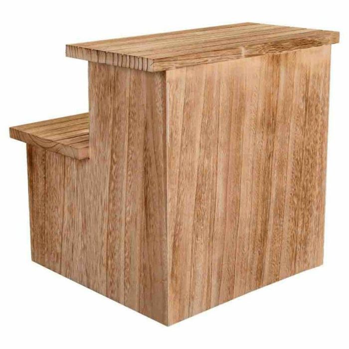 Banqueta Alexandra House Living Madera de Paulonia 34 x 34 x 34 cm Escalera 1