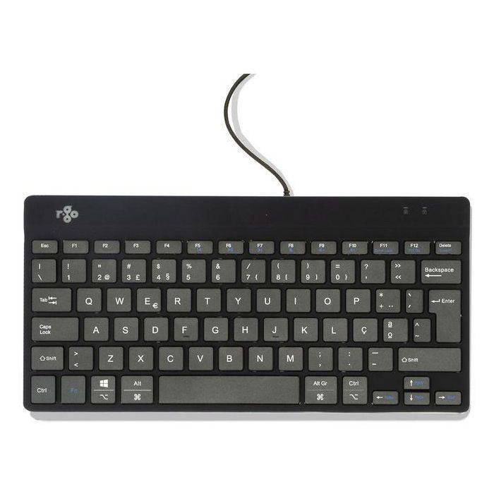 R-Go Tools Teclado Ergonómico R-Go Compact Break con Software de Pausa, QWERTY (PT), con Cable, Negro 0 R-Go Tools Teclado Ergonómico R-Go Compact Break con Software de Pausa, QWERTY (PT), con Cable, Negro 0