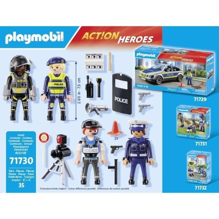 Set De Figuras Policía Action Heroes 71730 Playmobil 4 Set De Figuras Policía Action Heroes 71730 Playmobil 4