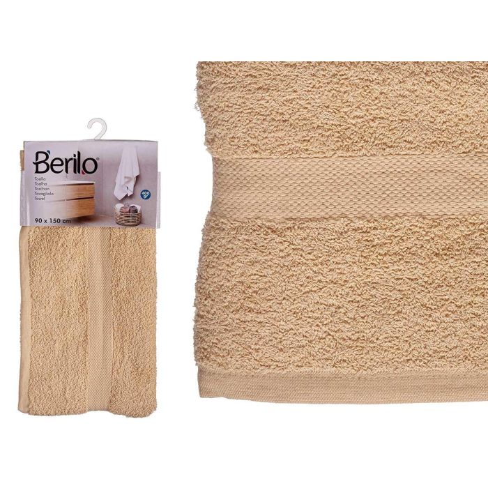 Toalla Lisa Berilo 90x150 cm, Crema - 80% Algodón, 20% Poliéster, 400 g (12 Unidades) Toalla Lisa Berilo 90x150 cm, Crema - 80% Algodón, 20% Poliéster, 400 g (12 Unidades)
