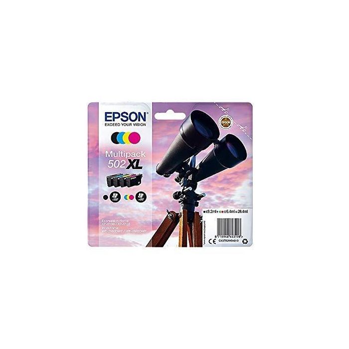 Epson Pack 502XL 4 Colores para XP-5100, XP-5105, WF-2860DWF, WF-2865DWF