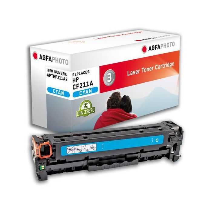 AgfaPhoto CF211A Tóner Láser Negro Compatible con HP para 1800 Páginas con 3 Años de Garantía