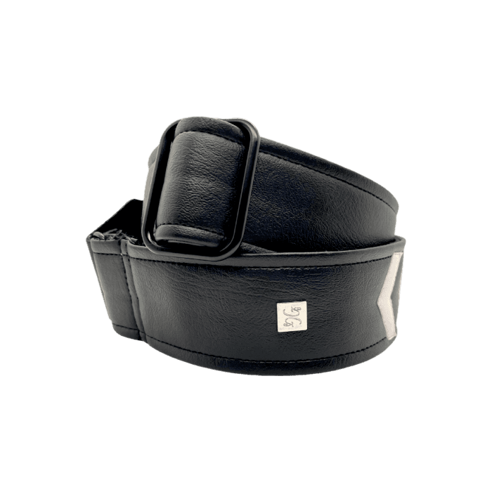 GETM Correa Guitarra Bajo Sergeant White Acolchada Ajustable Hasta 165 cm Polipiel Nailon Piel 1