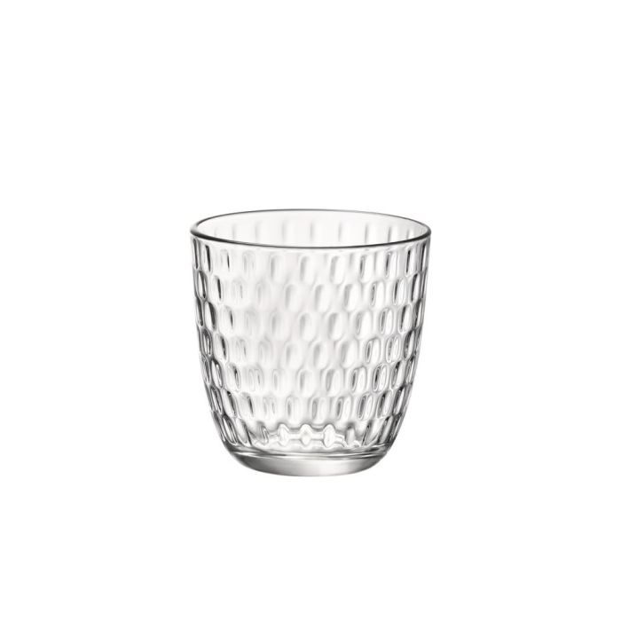 Bormioli Rocco Set 6 Vasos Bajos Vidrio Slot 29 cL Transparente con relieve, apto lavavajillas, fabricado en Italia Bormioli Rocco Set 6 Vasos Bajos Vidrio Slot 29 cL Transparente con relieve, apto lavavajillas, fabricado en Italia