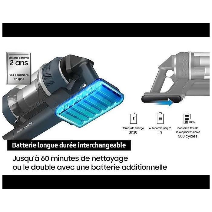 SAMSUNG Jet 75E Complete VS20B75CR5 - Aspirador Escoba Inalámbrico - Potencia 200 AW - Autonomía 60 min - Estación de pared - 3 cepillos 4 SAMSUNG Jet 75E Complete VS20B75CR5 - Aspirador Escoba Inalámbrico - Potencia 200 AW - Autonomía 60 min - Estación de pared - 3 cepillos 4