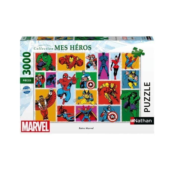 Rompecabezas retro de Marvel de 3000 piezas, para adultos y niños a partir de 14 años, rompecabezas de primera calidad, colección My Heroes, 12001549, Nathan 1 Rompecabezas retro de Marvel de 3000 piezas, para adultos y niños a partir de 14 años, rompecabezas de primera calidad, colección My Heroes, 12001549, Nathan 1