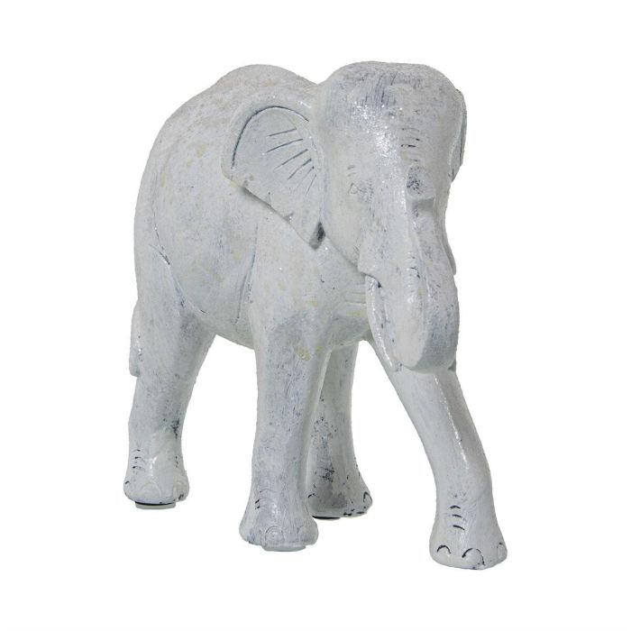 Figura Decorativa Alexandra House Living Blanco Plástico Elefante 10 x 18 x 24 cm 2