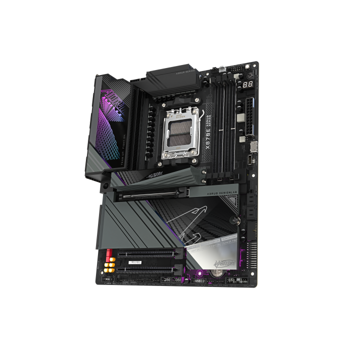 GIGABYTE Placa base X870E AORUS MASTER - Compatible con CPUs AMD Ryzen 9000, VRM digital de 16+2+2 fases, hasta 8200MHz DDR5 (OC), 4xPCIe 5.0 + 4xM.2, Wi-Fi 7, LAN 5GbE, USB 3.2 Gen 2x2 3 GIGABYTE Placa base X870E AORUS MASTER - Compatible con CPUs AMD Ryzen 9000, VRM digital de 16+2+2 fases, hasta 8200MHz DDR5 (OC), 4xPCIe 5.0 + 4xM.2, Wi-Fi 7, LAN 5GbE, USB 3.2 Gen 2x2 3