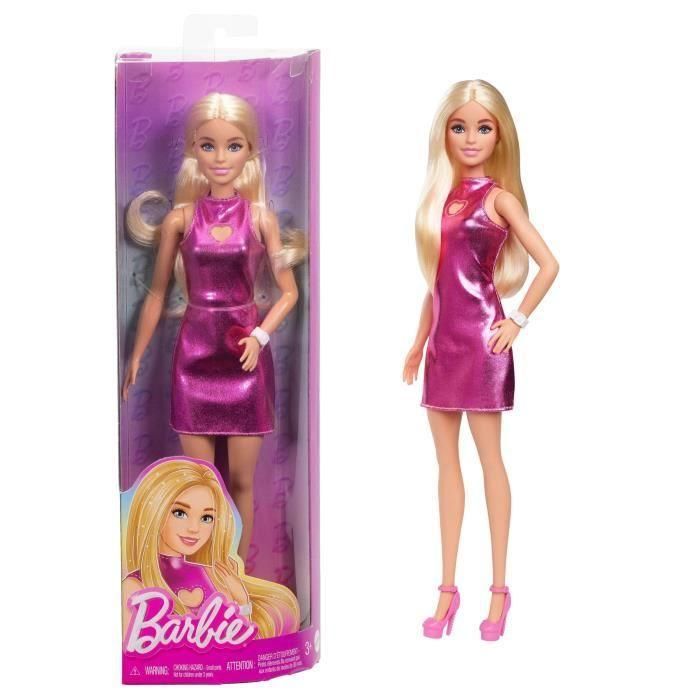 Muñeca Barbie Fashionista Vestido Rosa Metalizado Hyt88 Muñeca Barbie Fashionista Vestido Rosa Metalizado Hyt88