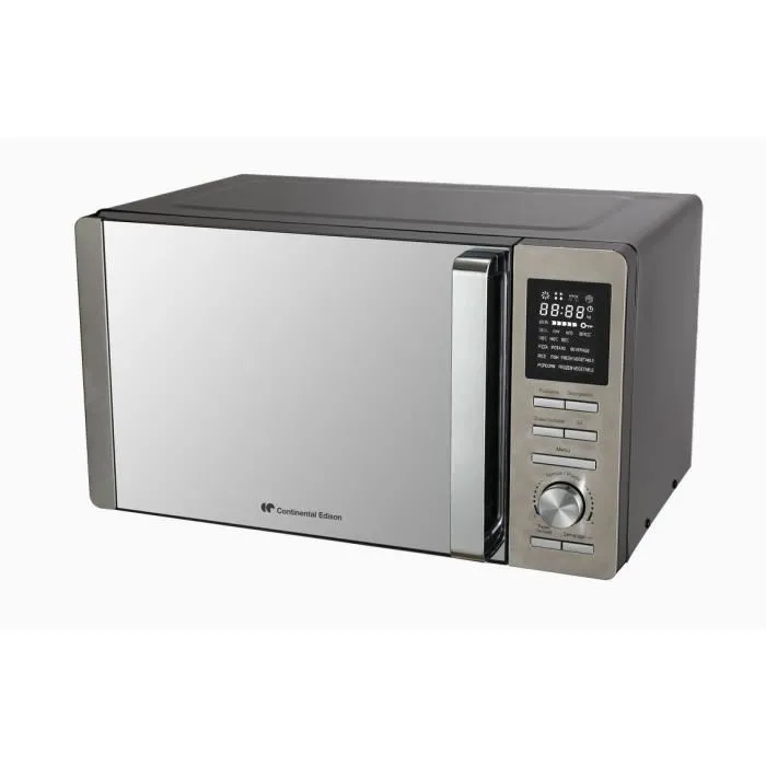 Continental Edison Microondas combinado Cemo25SG13S3 Plata 25 L 900W Grill 1000W Convección 1000W Puerta espejo 1