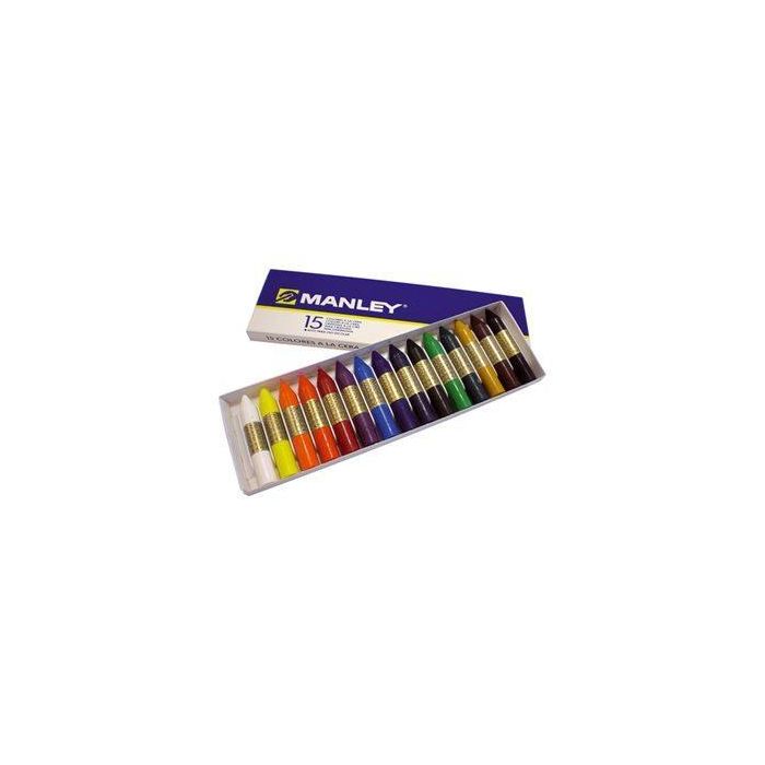 Manley Ceras 60 mm Colores Surtidos Estuche 15 Ud