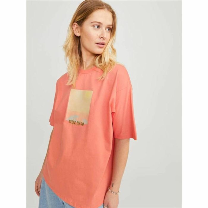 Camiseta de Manga Corta Mujer Jack & Jones Jxpaige Naranja S 5