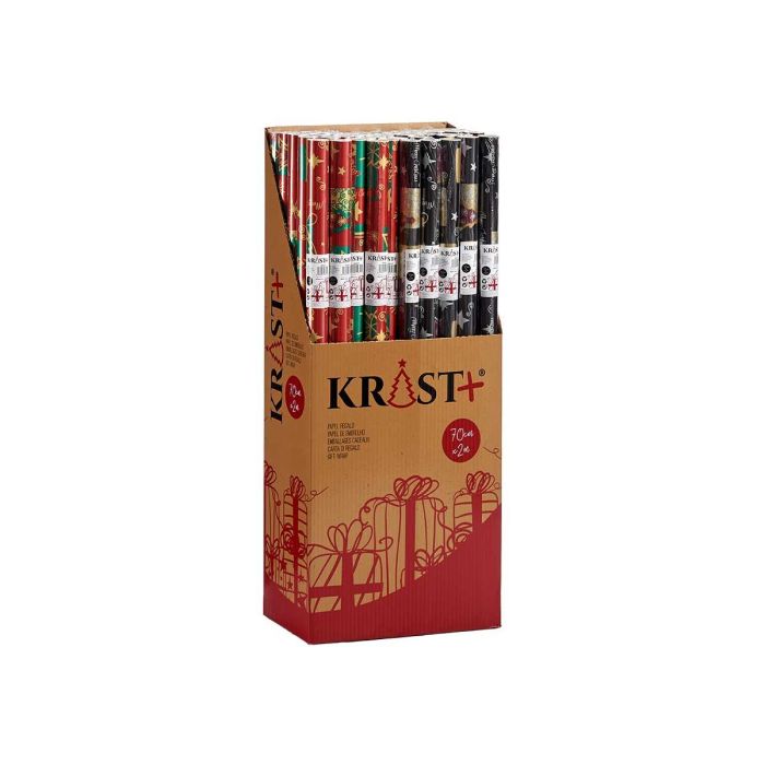 Rollo Papel Regalo 70X200 Merry Christmas Krist+ (50 Unidades) 1 Rollo Papel Regalo 70X200 Merry Christmas Krist+ (50 Unidades) 1