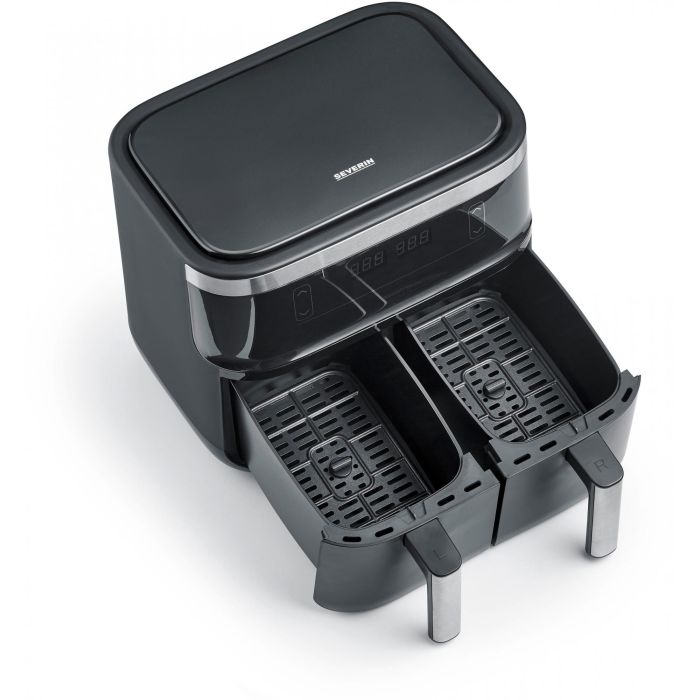 Severin FR 2453 Freidora de Aire Caliente Doble, 3.25L, 1.3kg, Temporizador Digital, 80-200°C, Potencia 2850W 5