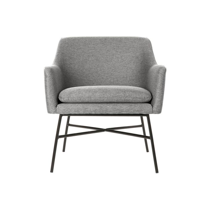 Sillón DKD Home Decor Negro Gris claro Metal 66 x 62 x 76,5 cm 3 Sillón DKD Home Decor Negro Gris claro Metal 66 x 62 x 76,5 cm 3