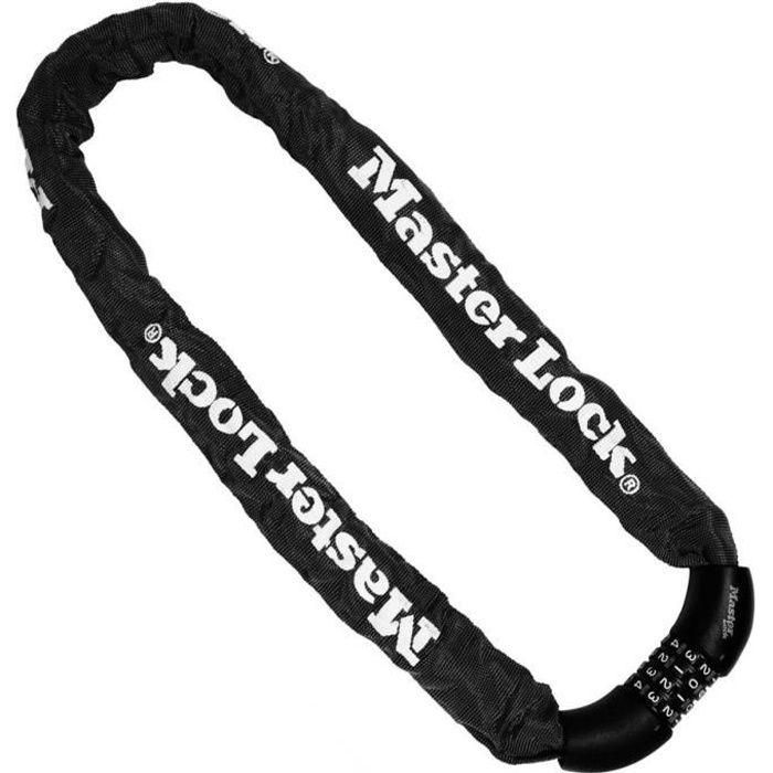 Master Lock Cadena antirrobo para bicicleta, código programable de 4 dígitos, acero endurecido resistente al corte y aserrado, 90 cm 0 Master Lock Cadena antirrobo para bicicleta, código programable de 4 dígitos, acero endurecido resistente al corte y aserrado, 90 cm 0