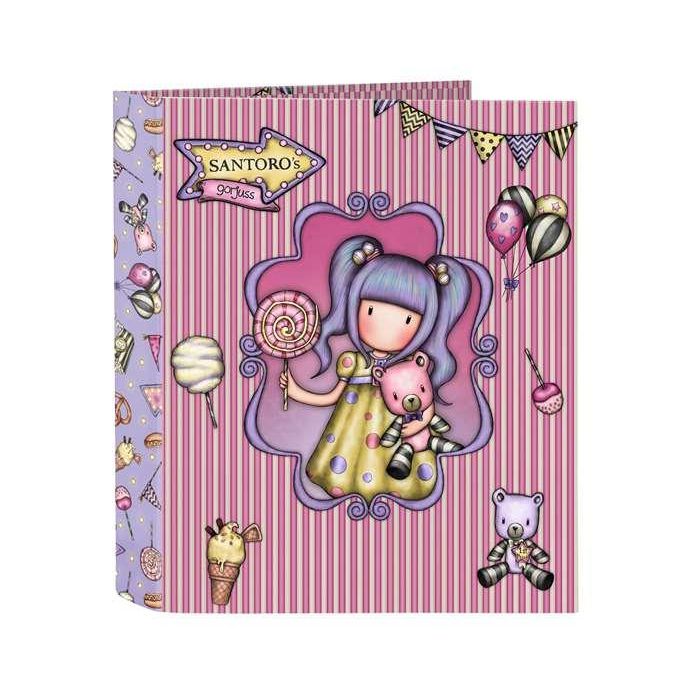 Carpeta de anillas Gorjuss First prize Lila A4 27 x 33 x 6 cm