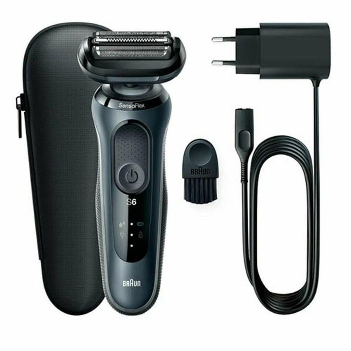 Braun 61-N1000s Afeitadora Eléctrica Serie 6 con Tecnología SensoFlex, Batería de 50 min, Acabado Negro Elegante