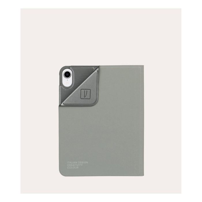 Tucano Metal Folio Hartschalencase para iPad mini 6th Gen (8.3") con Portabolígrafo, Gris Espacial