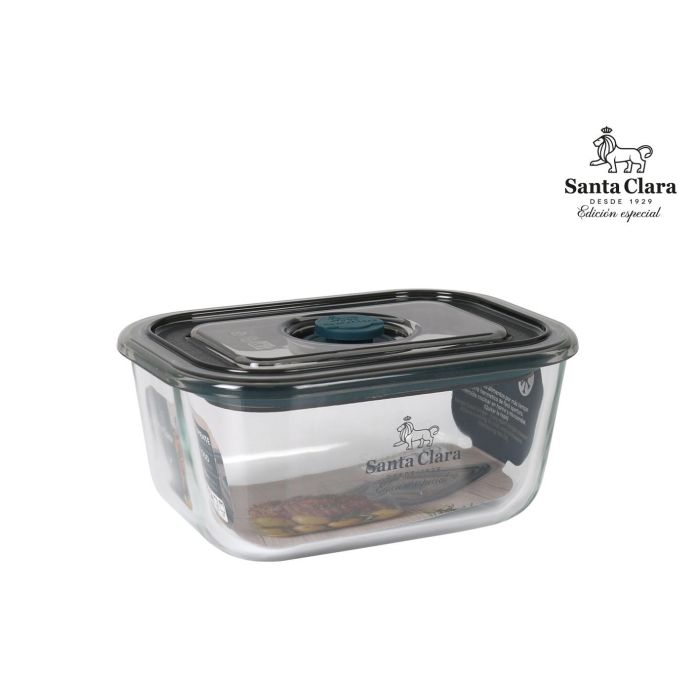 Fuente rectangular con tapa hermética y válvula 500 ml Santa Cl Inde (4 Unidades) Fuente rectangular con tapa hermética y válvula 500 ml Santa Cl Inde (4 Unidades)