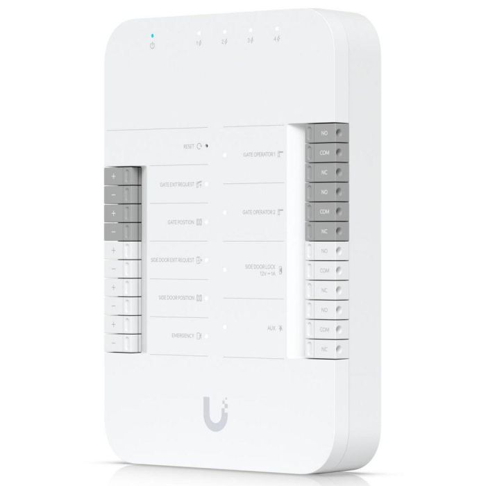 Ubiquiti Gate Hub Avanzado para Control de Acceso y Gestión de Intercomunicadores con 5x RJ-45, PoE++, Montaje en Carril DIN 7