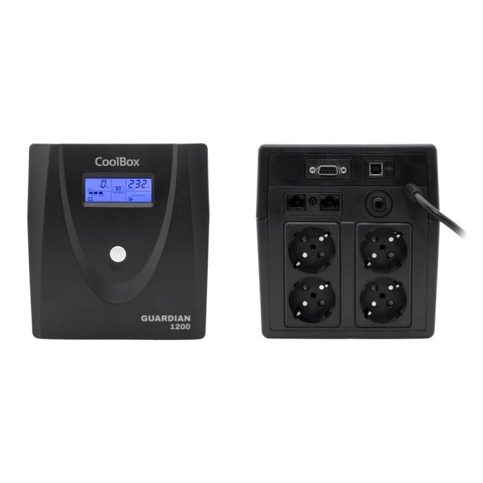 Coolbox Guardian-3 1200 VA LCD SAI con Protección Eléctrica y Pantalla LCD 1 Coolbox Guardian-3 1200 VA LCD SAI con Protección Eléctrica y Pantalla LCD 1