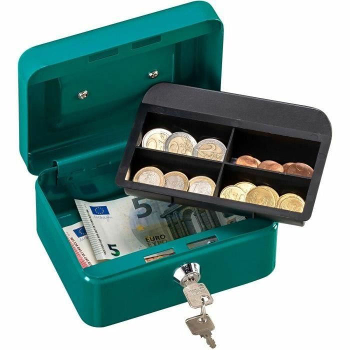 Caja de monedas - BURG WACHTER - Money 5015 Verde - Apertura con llave, acero verde 1