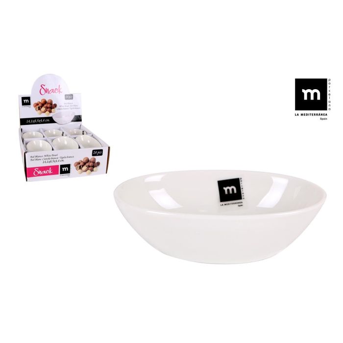 Bol Blanco Snack 190 ml - La Mediterranea (72 Unidades) Bol Blanco Snack 190 ml - La Mediterranea (72 Unidades)