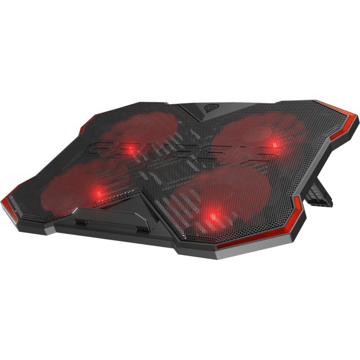 GENESIS Oxid 260 Base Refrigeradora para portátiles hasta 17.3" con 4 ventiladores, 8 Ángulos Ajustables, Gaming Negro/Rojo 7 GENESIS Oxid 260 Base Refrigeradora para portátiles hasta 17.3" con 4 ventiladores, 8 Ángulos Ajustables, Gaming Negro/Rojo 7