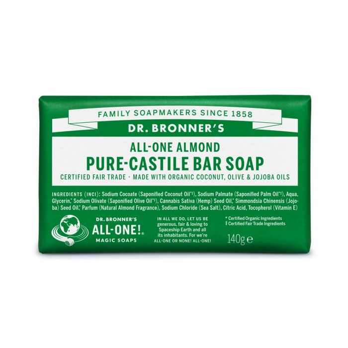Dr Bronner'S Jábon En Pastilla Almendras 140 gr Dr Bronner'S Jábon En Pastilla Almendras 140 gr