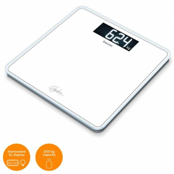Beurer GS-400 Báscula Digital de Vidrio con Pantalla LCD, Capacidad 200 kg 1 Beurer GS-400 Báscula Digital de Vidrio con Pantalla LCD, Capacidad 200 kg 1