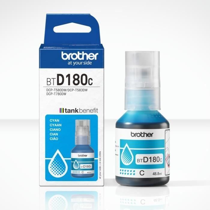 Brother BTD180C Botella de Tinta Original Cian de Alto Rendimiento, 5.000 Páginas, para Impresoras con Sistema de Tanque de Tinta 0 Brother BTD180C Botella de Tinta Original Cian de Alto Rendimiento, 5.000 Páginas, para Impresoras con Sistema de Tanque de Tinta 0