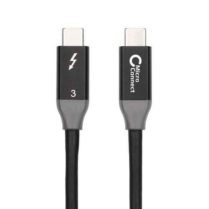 MicroConnect Cable Thunderbolt 3, 3m, 20Gbps Datos, 100W Carga Rápida, Dual 4K 60Hz, Compatible USB-C 1 MicroConnect Cable Thunderbolt 3, 3m, 20Gbps Datos, 100W Carga Rápida, Dual 4K 60Hz, Compatible USB-C 1