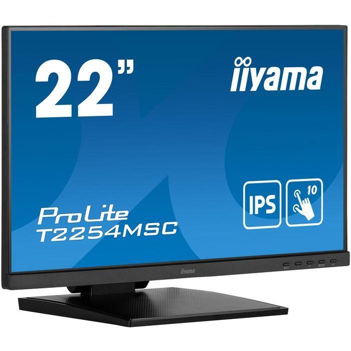 iiyama ProLite T2254MSC-B1AG Monitor Táctil 22" Full HD IPS 4ms 60Hz con Altavoces, HDMI y DisplayPort Negro