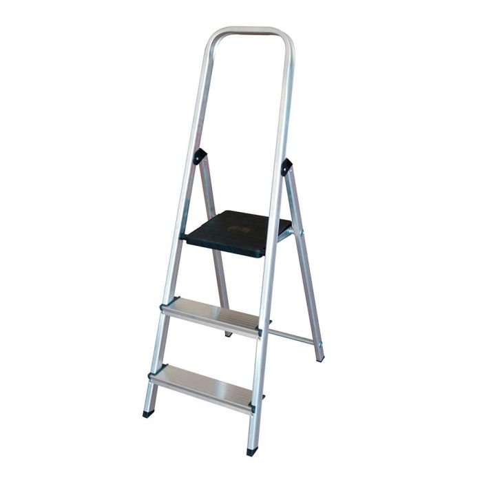 Escalera domestica de aluminio 3 peldaños Escalera domestica de aluminio 3 peldaños