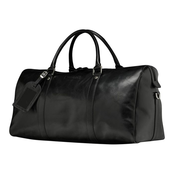 Dbramante1928 Kastrup 2 Weekender Bag - Bolso de Mano de Cuero Unisex Negro, Cremallera, Bolsillo Frontal, Asa y Bandolera Extraíble 4 Dbramante1928 Kastrup 2 Weekender Bag - Bolso de Mano de Cuero Unisex Negro, Cremallera, Bolsillo Frontal, Asa y Bandolera Extraíble 4