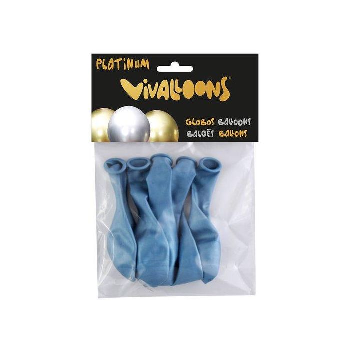 Globo Vivalloons Platinum Azul Bolsa De 6