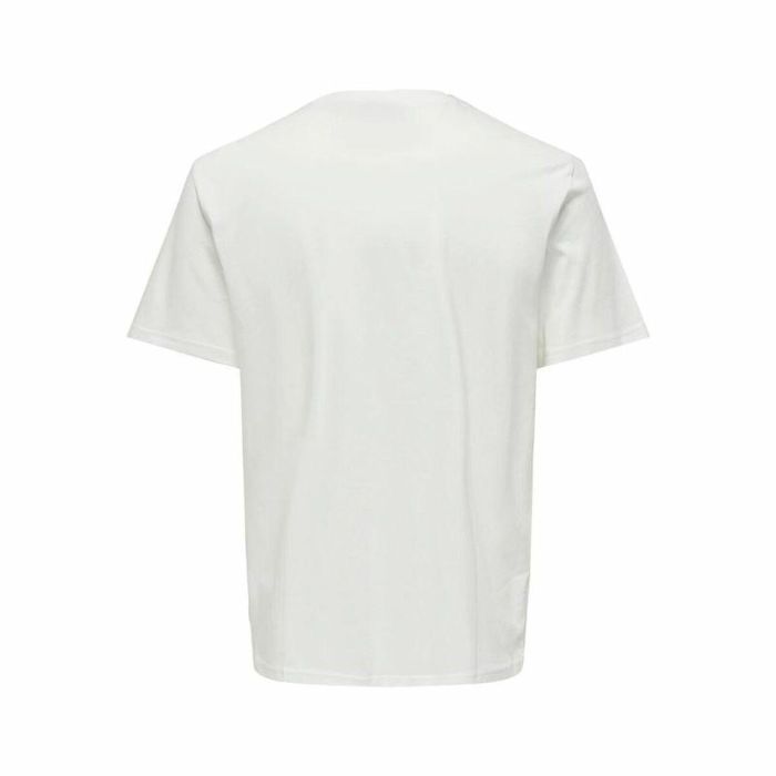 Camiseta Deportiva de Manga Corta Only & Sons Onskolton Reg Beach Blanco 5