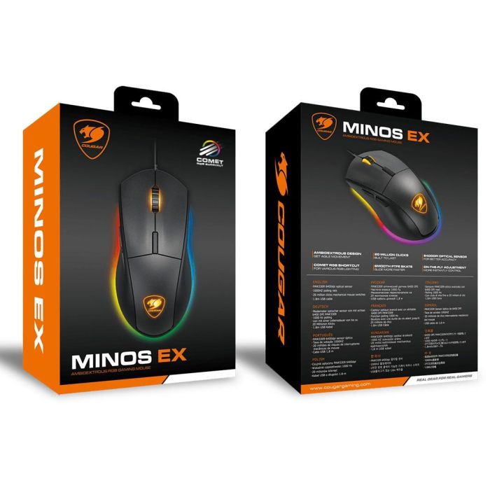 COUGAR Gaming Maus. MINOS EX. RGB. Kabelgebunden. Schwarz 7