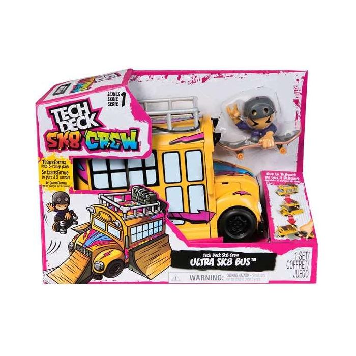 Autobus ted sk8 crew con parque de 3 rampas figura, patinete y accesorios. 7 Autobus ted sk8 crew con parque de 3 rampas figura, patinete y accesorios. 7
