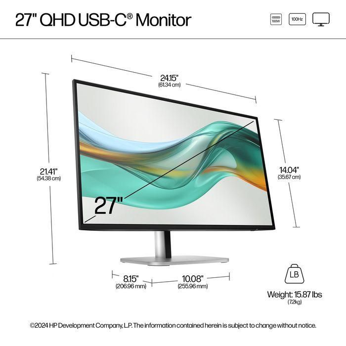 HP Series 5 Pro 27 inch QHD USB-C Monitor - 527pu 3 HP Series 5 Pro 27 inch QHD USB-C Monitor - 527pu 3